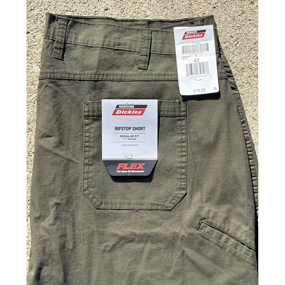 Genuine Dickies Ripstop Shorts Men's Sz 42x11 Green Work Wear Utility Rugged